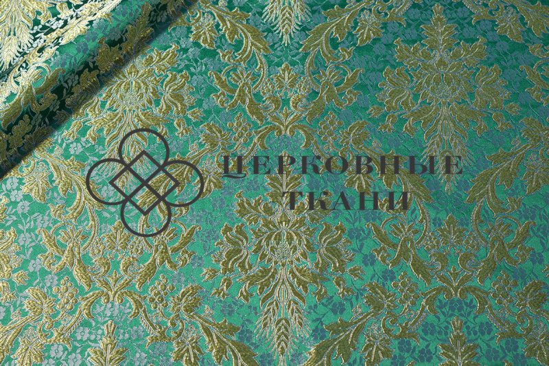 brocade-with-flowers-green-gold